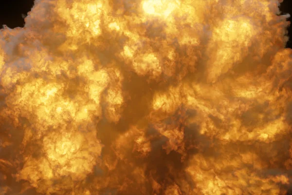 Gerçekçi bir ateşli patlama kadar 3d illüstrasyon kapatmak