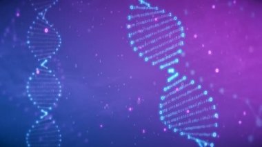 DNA retro futuristik tarzı ikili kodundan