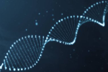 Onaltılı kodunu 3d çizim DNA döndürme