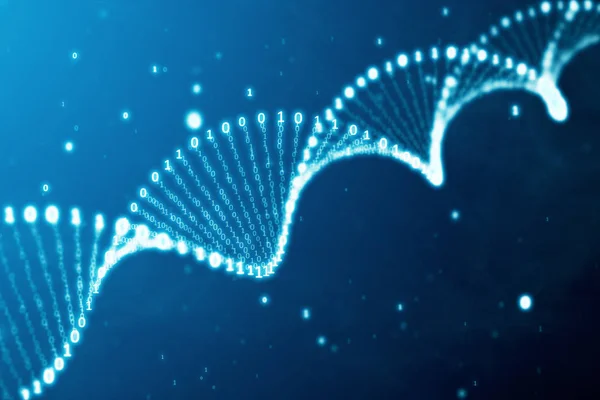 Rotação Dna Código Hexadecimal Ilustração — Fotografia de Stock