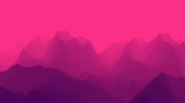 Kanyon ve sis dağlarda üzerinde renkli gerçek dışı uçuş