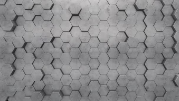 Fond hexagonal mobile abstrait, animation en boucle 3D transparente 