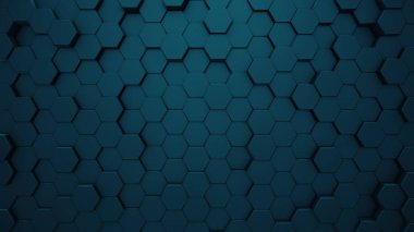 Altıgen arka plan, sorunsuz 3d çizim hareket soyut