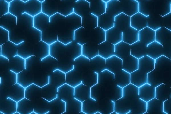 Abstract Technology Hexagonal Glow Background Illustration — Stock Photo, Image
