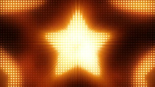 Brillantes luces parpadeantes Junta Star Seamless Loop fondo — Vídeos de Stock