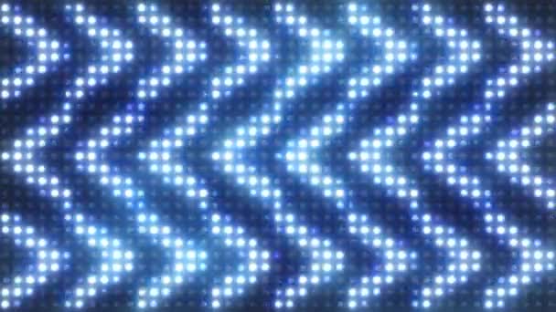 Luci lampeggianti Lampadina Faretto Luci di inondazione Freccia Vj Led Wall Stage Led Display luci lampeggianti Sfondo grafico di movimento 4k Ultra HD — Video Stock