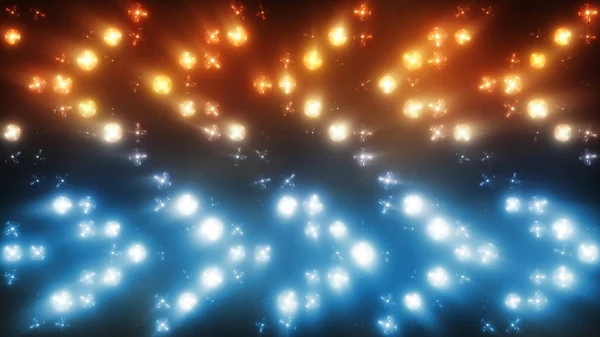Kleurrijke Knipperende Lichten Met Rook Lamp Spotlight Vloed Lichten Pijl — Stockfoto
