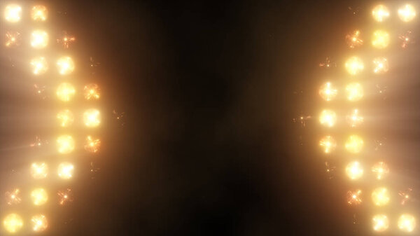 Яркий Floodlight Flash на стене VJ Stage 3d иллюстрация. Яркие мигающие огни Флэш-клуб Фонарики Диско огни Матрица Световой свет Лампа Галогенные фары Ночной клуб выключен
