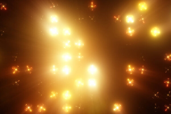 Яркий Floodlight Flash на стене VJ Stage 3d иллюстрация. Яркие мигающие огни Флэш-клуб Фонарики Диско огни Матрица Световой свет Лампа Галогенные фары Ночной клуб выключен
