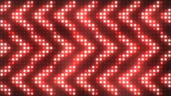 Красочные мигающие огни с прожектором прожектора прожектора прожекторов стрелка vj привели дисплей мигающие огни. 3d иллюстрация
