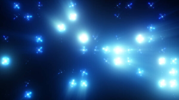 Яркий Floodlight Flash на стене VJ Stage 3d иллюстрация. Яркие мигающие огни Флэш-клуб Фонарики Диско огни Матрица Световой свет Лампа Галогенные фары Ночной клуб выключен
