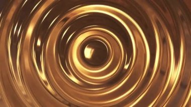Soyut döngü 3d dalga dalgalanma altın