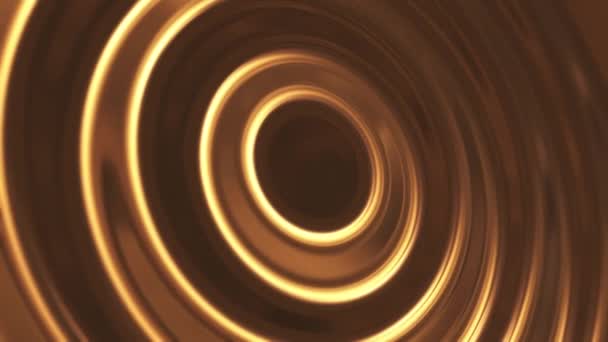 Abstracto bucle ondulación de oro 3d onda — Vídeos de Stock