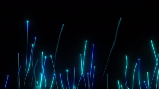 青い抽象ラジアル線幾何学的な背景は。データ フロー。光ファイバーです。爆発の星。運動効果。バック グラウンド — ストック動画