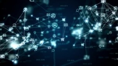 Ağ ve Internet rastgele hareketli arka plan