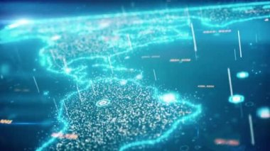 Küresel dünya harita iş kavramı dünyada iletişim ve bilgi transferi