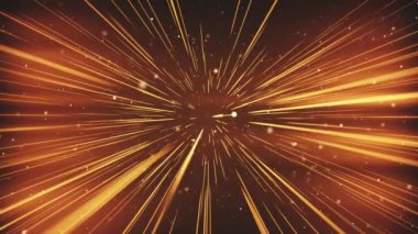 Renkli uzay yolculuğu yıldız yollar aracılığıyla. Güzel soyut hiperuzaya atlama. Dijital tasarım konsepti. Seamlees döngü 3d animasyon parlayan satırları 4k Uhd 3840 x 2160.