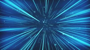 Renkli uzay yolculuğu yıldız yollar aracılığıyla. Güzel soyut hiperuzaya atlama. Dijital tasarım konsepti. Seamlees döngü 3d animasyon parlayan satırları 4k Uhd 3840 x 2160.