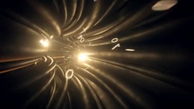 Tel kablo ikili sinek veri internet güç elektrik devresi fiber sorunsuz döngü 4k animasyon yoluyla