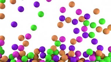 3d render, düşen renkli topları, çocuklar oyuncak, plastik toplar, Bahçesi, arka plan