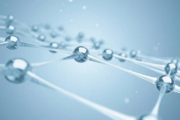 ガラスと結晶の原子と分子のネットワークは、単一のシステムを構成します。3 d イラストレーション — ストック写真