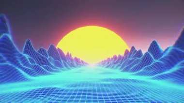 Izgara üzerinde Retro futuristik uçuş