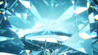 Güzel yavaşça dönen elmas. Kusursuz döngü 4k cg 3d animasyon, güzel döngü soyut arkaplan.
