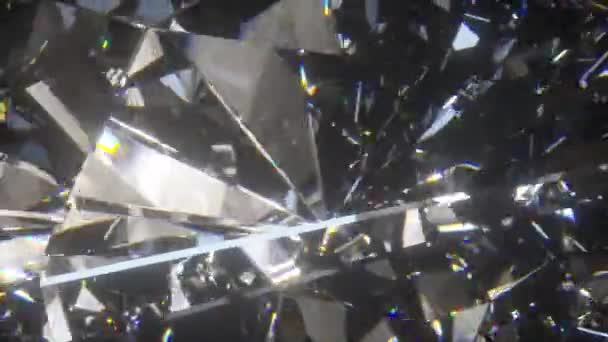 Krásný pomalu rotující diamant. Bezešvé smyčka 4k cg 3D animace, pěkné smyčka abstraktní pozadí. — Stock video