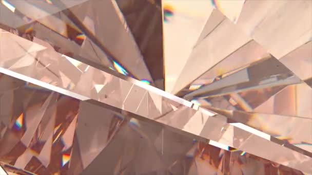 Langzaam roterende diamant koraal tint, mooie achtergrond. 4k, close-up, naadloze lus. — Stockvideo
