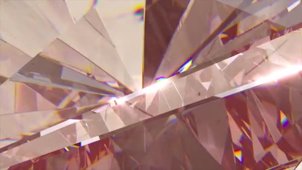 Slowly rotating diamond coral shade, beautiful background. 4k, close-up, seamless loop. — Stock Video