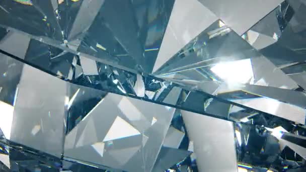 Langsam rotierender Diamant, schöner Hintergrund. 4k, Nahaufnahme, nahtlose Schleife. — Stockvideo