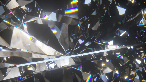 Hermoso diamante giratorio lento. 3d ilustración, bonito bucle fondo abstracto . — Foto de Stock