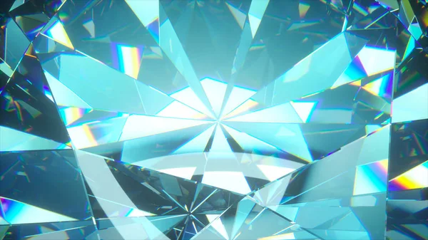 Belo diamante girando lentamente. ilustração 3d, bom looping fundo abstrato . — Fotografia de Stock