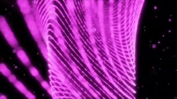 Partículas fluindo sem costura looping com belos efeitos de luz flash. 20 segundos e loops. Fundo abstrato bonito — Vídeo de Stock