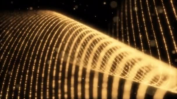 美しいフラッシュライト効果で流れる粒子をシームレスにループ。20秒の長さとループ。美しい抽象的な背景 — ストック動画