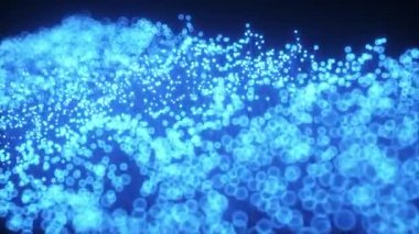 Işık sinyalinin dağılımı. Büyüyen optik fiberler. Yüksek hızlı internet bağlantısı için kullanılır. 4k 3d render teknolojisi.
