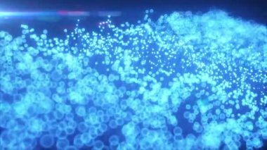 Işık sinyalinin dağılımı. Büyüyen optik fiberler. Yüksek hızlı internet bağlantısı için kullanılır. 4k 3d render teknolojisi.