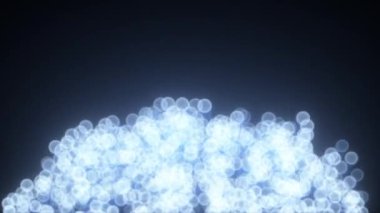 Büyüyen optik fiberler. Işık sinyalinin dağılımı. Yüksek hızlı internet bağlantısı için kullanılır. 4k Ultra Hd teknolojisi 3d render.