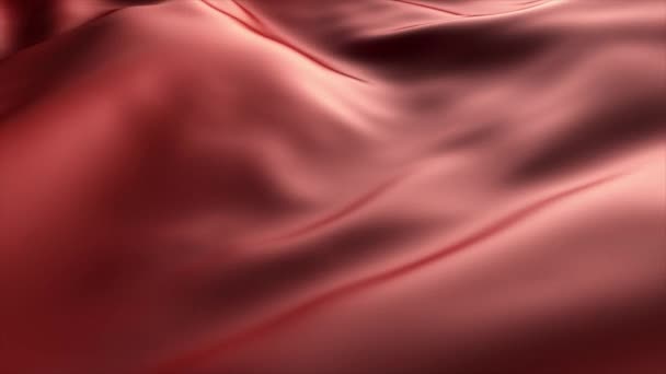 Fundo de onda vermelha. Abstract sem costura loop 4k animação de fundo líquido vermelho. Textura de seda. Pano, veludo, âmbar, óleo . — Vídeo de Stock