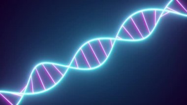 Dönen Neon DNA zinciri