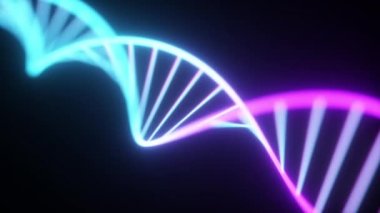 Dönen Neon DNA zinciri