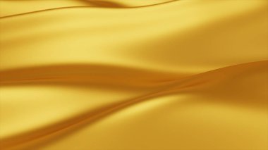 Golden wave background. Abstract 3d illustration of gold liquid background. Gold texture. Cloth, velvet, lava, nougat, caramel, amber, honey, oil. clipart