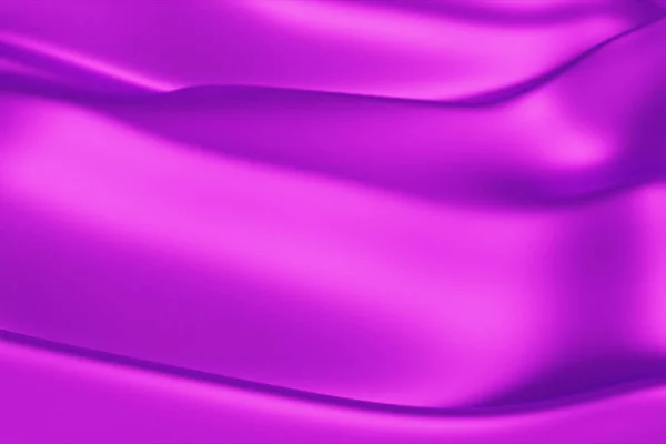 Purple wave background. Abstract 3d illustration of pink liquid background. Purple texture. Cloth, velvet
