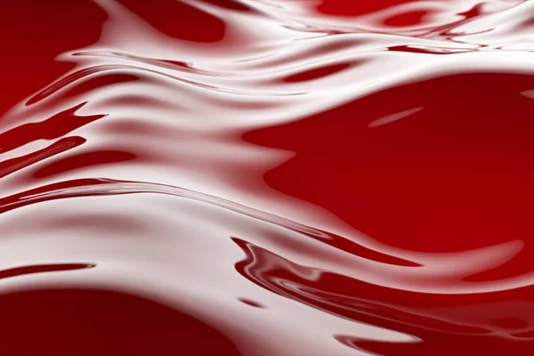 Güzel kırmızı su yüzeyi. Soyut arka plan 3d su hattı sallayarak render. 3d illüstrasyon — Stok fotoğraf