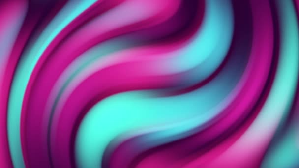 Boucle sans couture torsadée fond dégradé. 3d rendu de rangées et rangées de rayures roses violettes et bleues colorées ondulation. Animation colorée par gradient d'ondes. Futurs motifs géométriques mouvement arrière-plan .