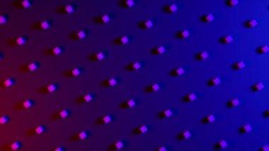 Muhteşem renkli küpler ile soyut arka plan. Minimalist tasarım. Dikişsiz döngü 3d render