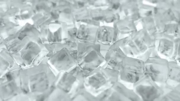 Ice cubes for cold drinks — Stock Video