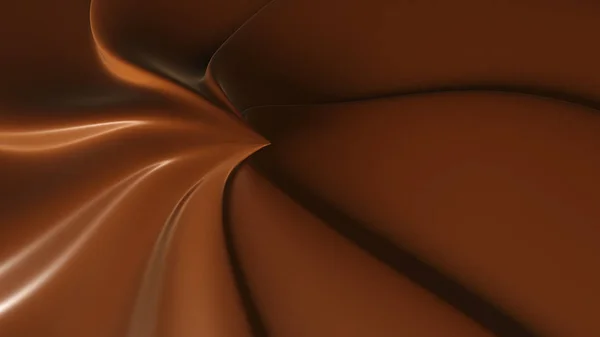 Otáčení čokoládových lanýžů zblízka. 3D ilustrace — Stock fotografie