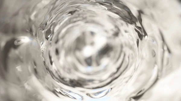 Water moves in a glass in slow motion. Abstract water background. 3d illustration