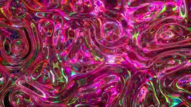 Renkli soyut animasyon arka planı. Şeffaf çok renkli cam yüzeyin hareketi. Sıvı etkisinin aktif hareketi. Kavramsal sanat. Gökkuşağı gradyanı. Kusursuz 3D döngü oluşturucu